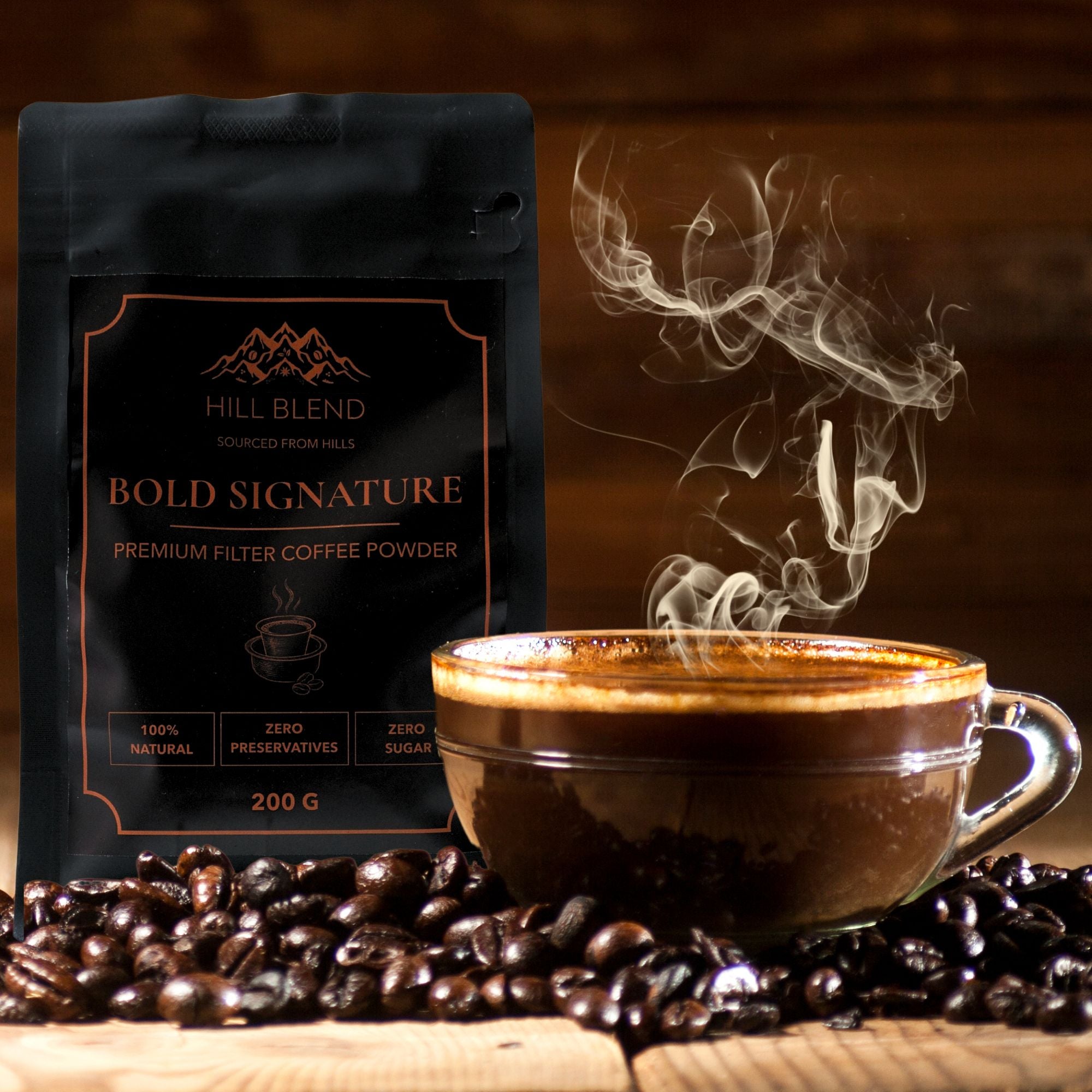 HillBlend™ Bold Signature Premium Filter Coffee Powder 200g