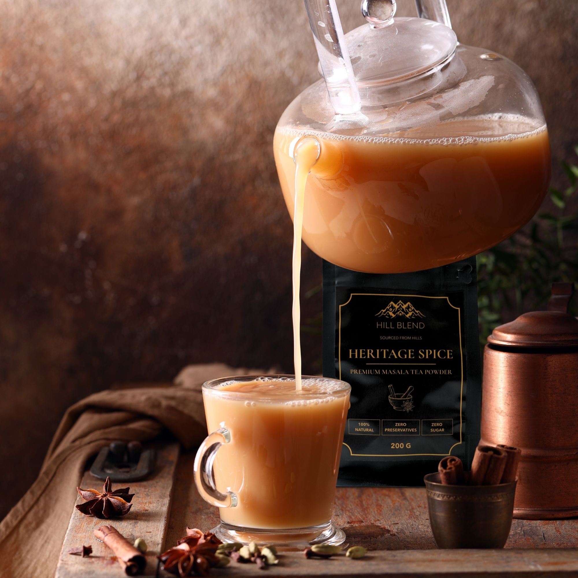 HillBlend™ Heritage Spice Premium Masala Tea Powder 200g