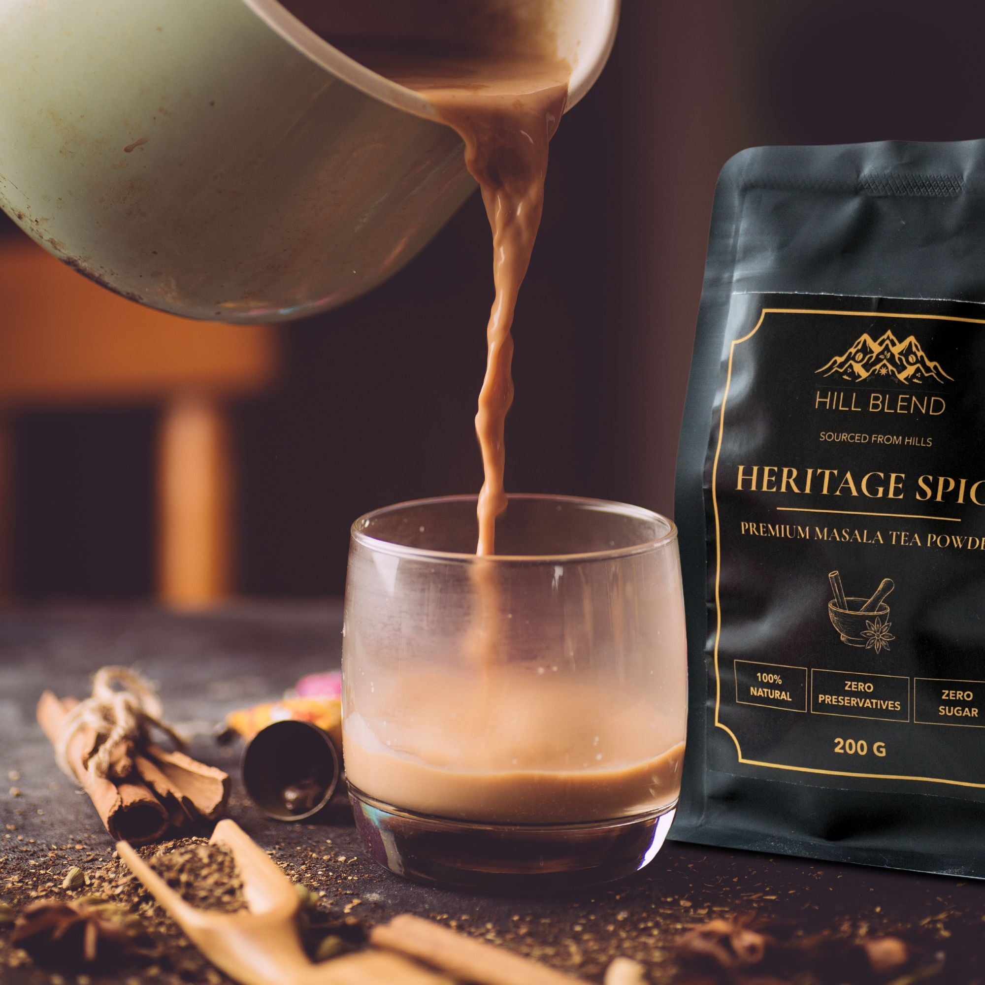 HillBlend™ Heritage Spice Premium Masala Tea Powder 200g