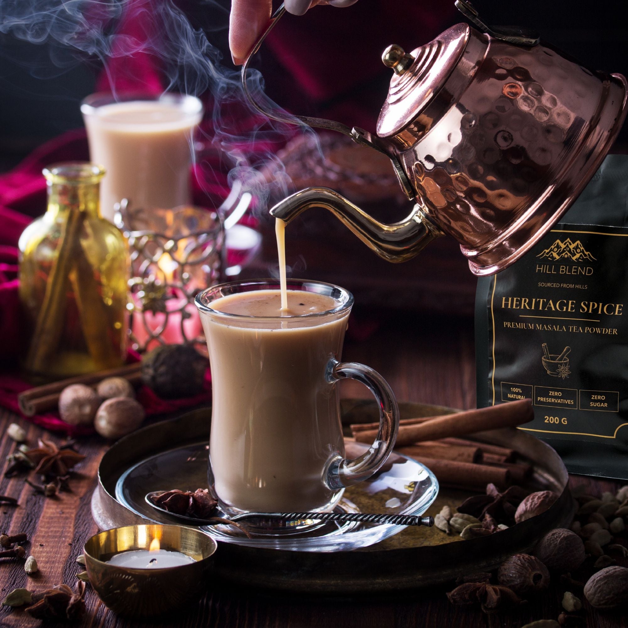 HillBlend™ Heritage Spice Premium Masala Tea Powder 200g